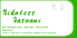 nikolett hatvani business card